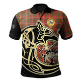 Bruce Modern Tartan Polo Shirt Viking Wolf